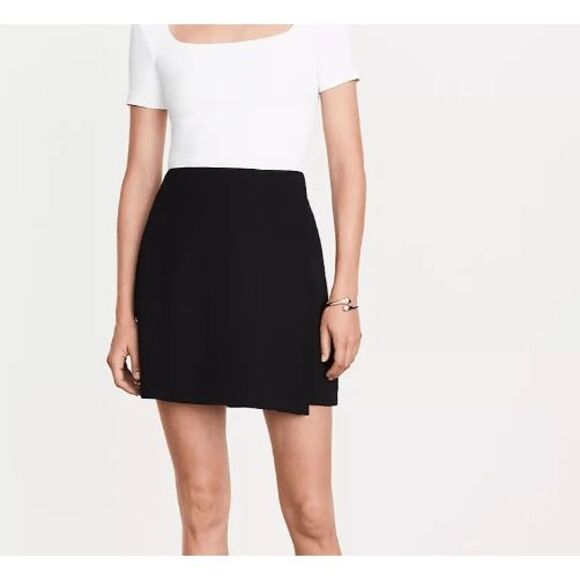 Loft Versa Women's Size 14 Black Wrap Style Skirt - Picture 1 of 6